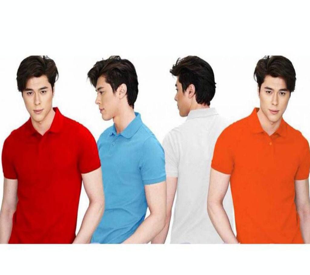 Men's Half Sleeve Polo T-shirt combo Pack.