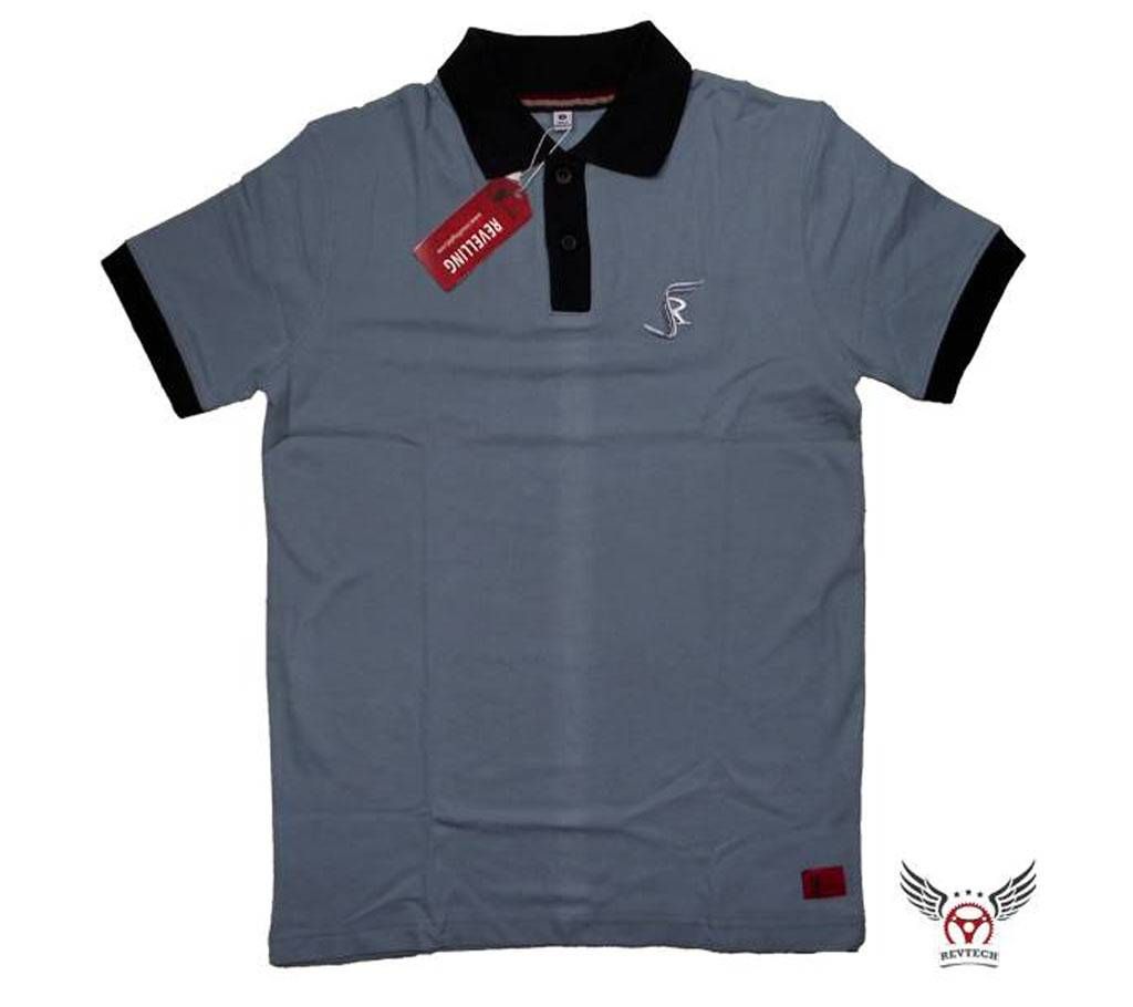 Mercerised Cotton Polo Shirt Lilac Gray