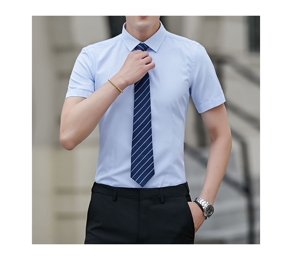 Indian mens sky blue formal shirt