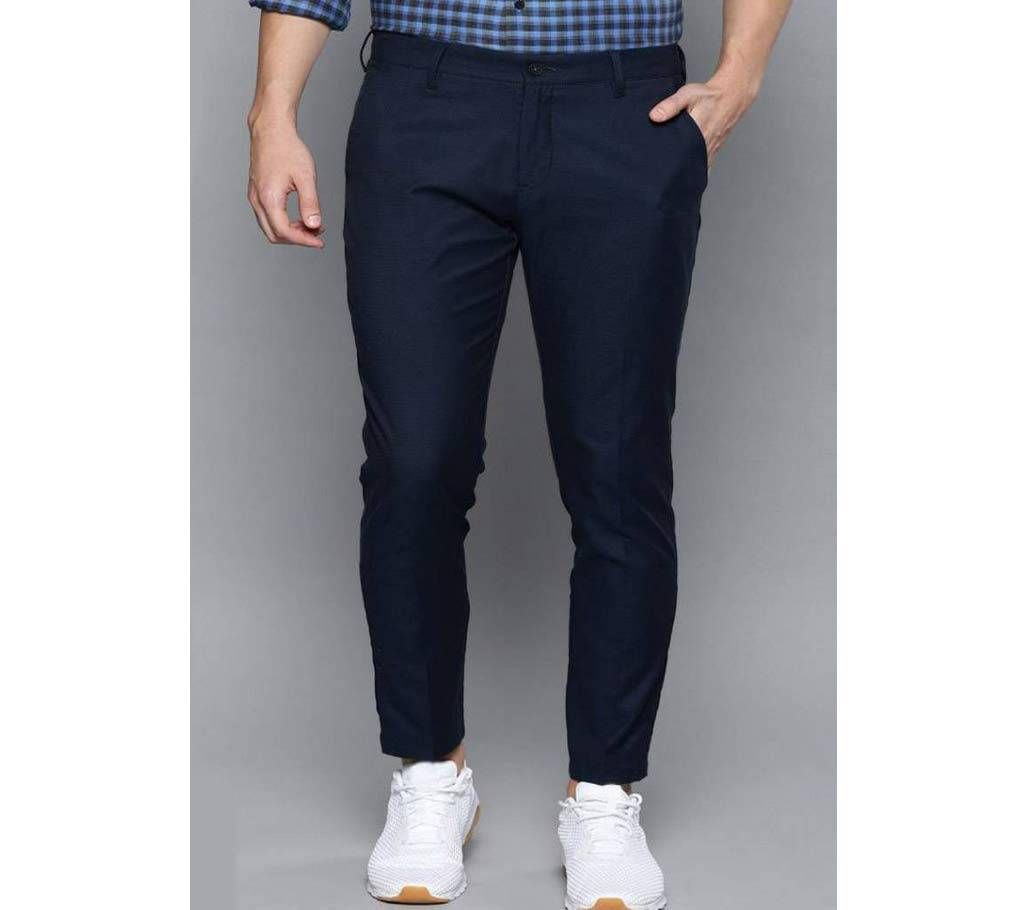 Deep Black Navy Blue Narrow Gabardine Pant 2