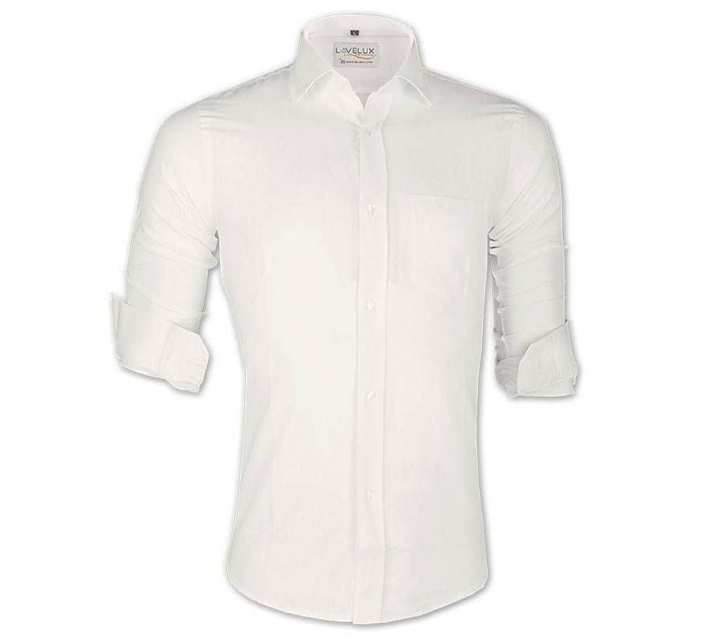 Casual Cotton Shirt For Men - White - SPN