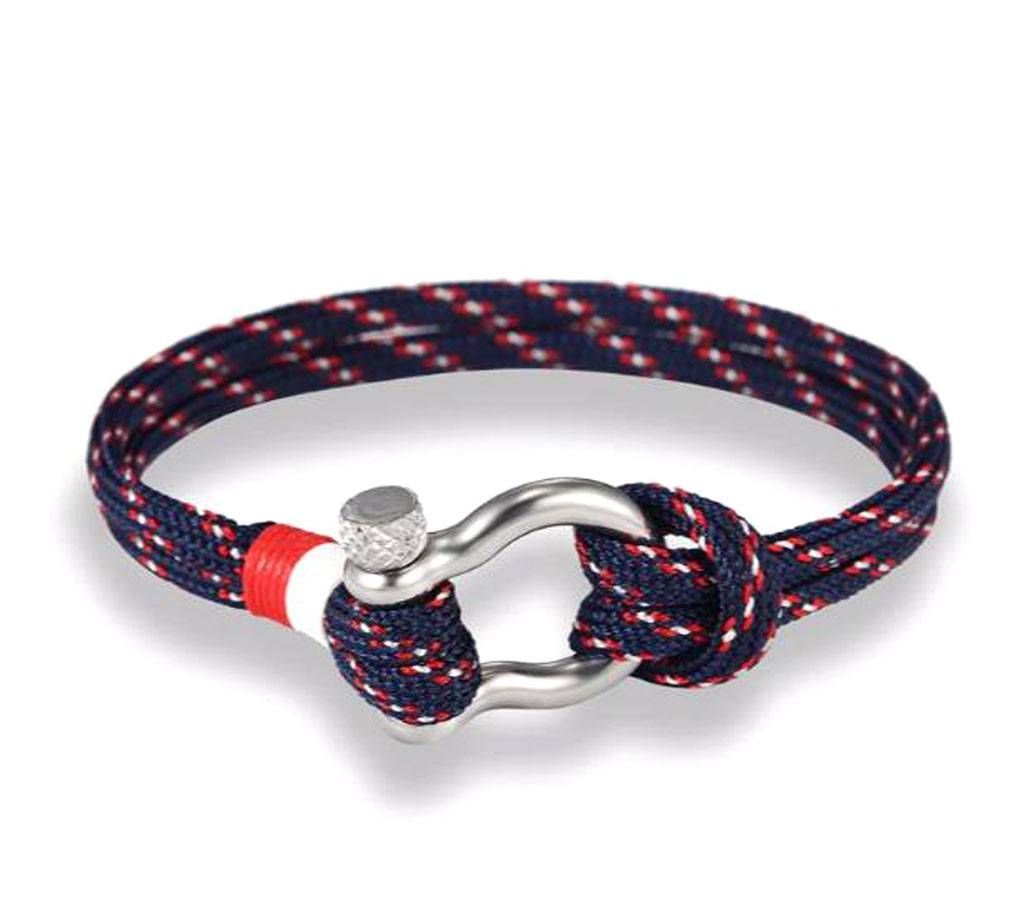 Charm  Style leather Braided Rope Stainless Steel Buckles  Bracelet for Men