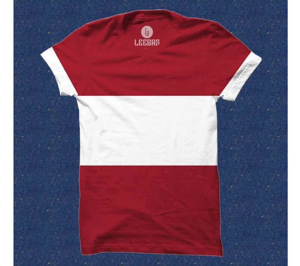 Contrast T-shirt - Maroon & White - LBS