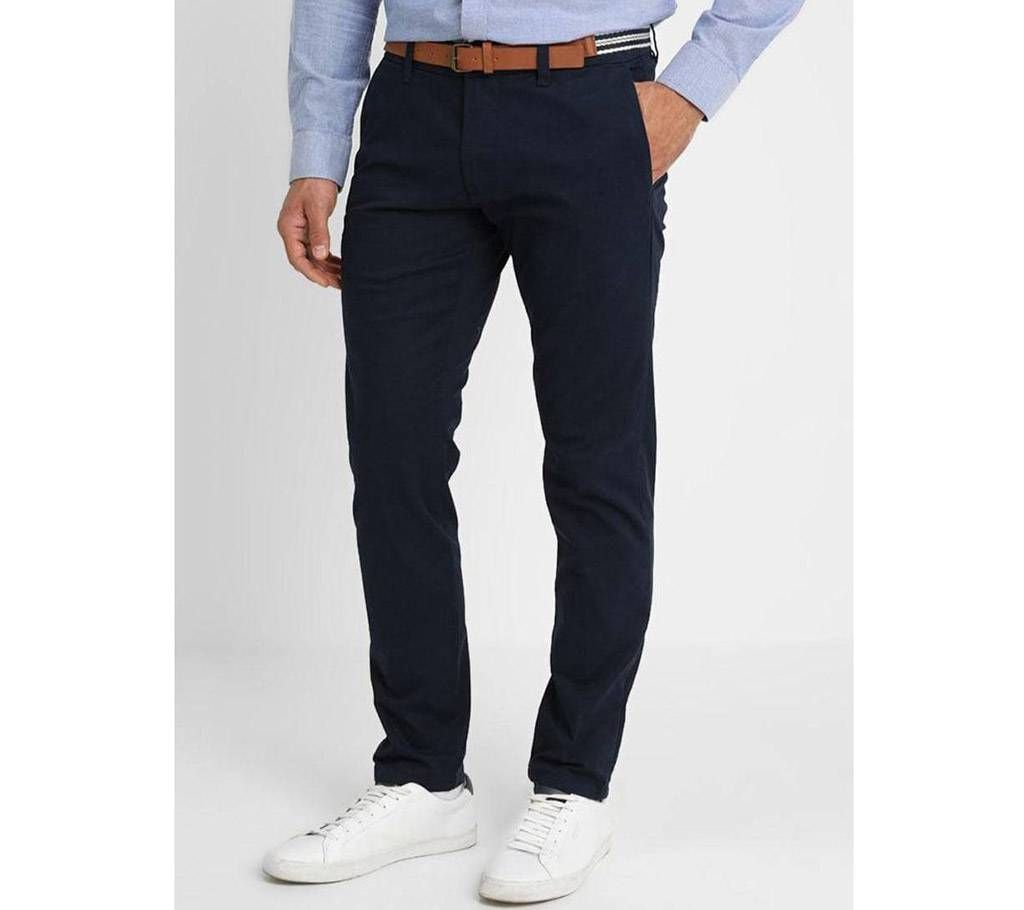 Navy Blue Gabardine /Twill Pant For Men
