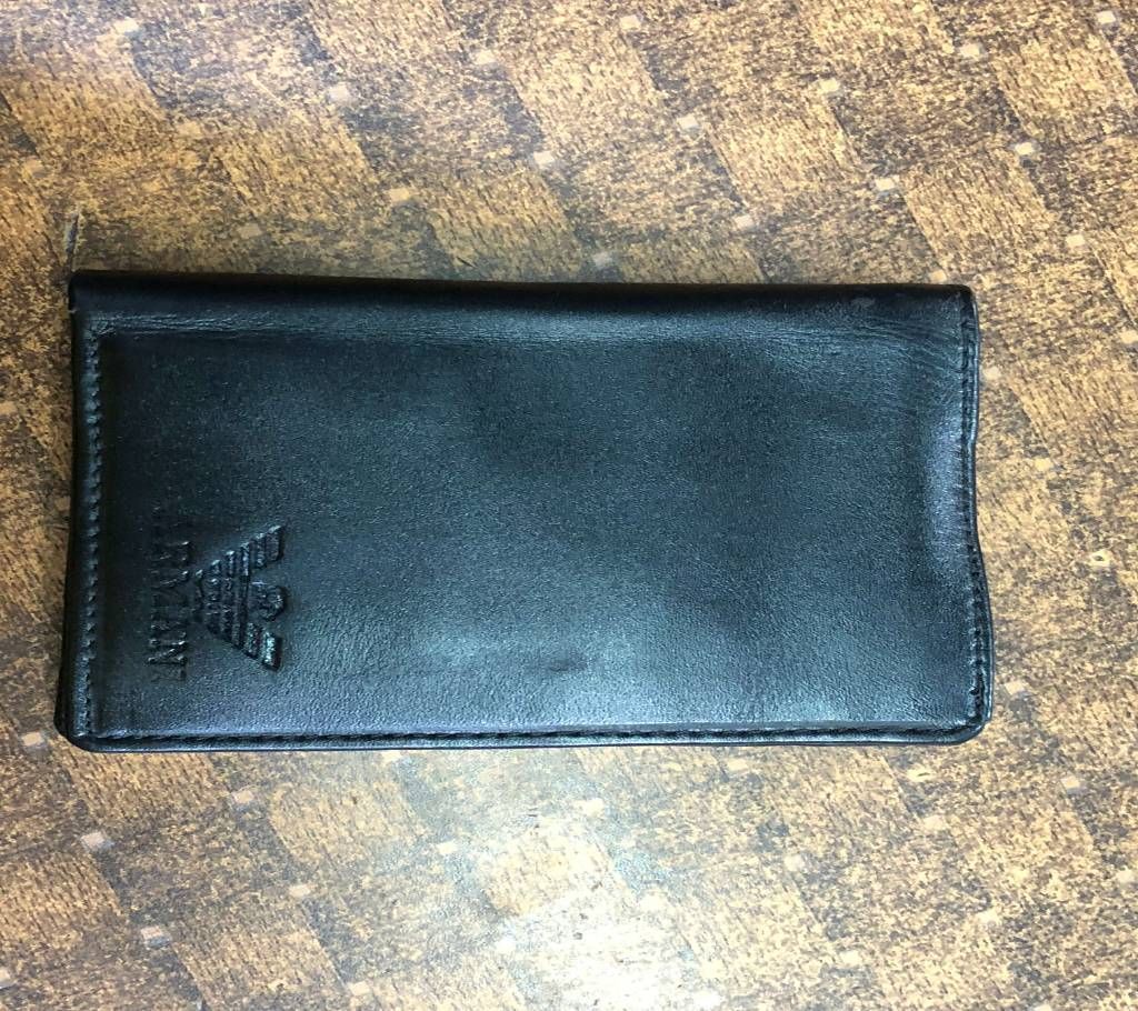 Menz Money Bag Black leather  