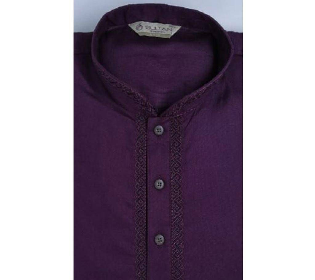 MENS SEMI LONG COTTON PUNJABI06