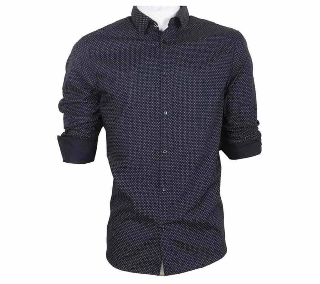 Men's full sleeve formal black shirt 