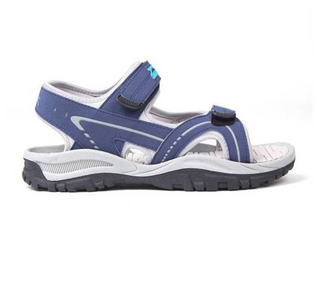 Blue Textile Fabric Wave Sandals for Men