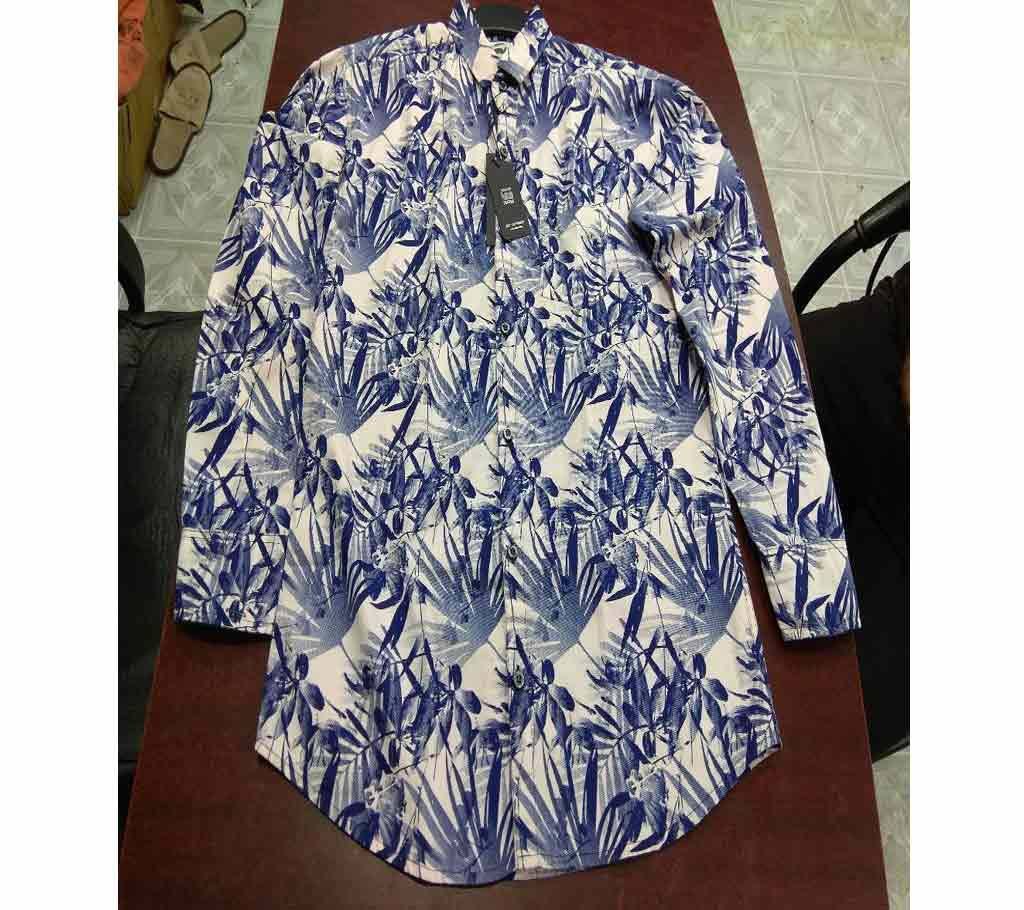 Leaf Printed Full Sleeve Shirt For Men
