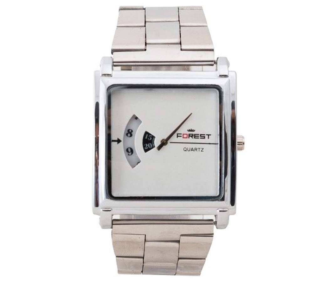 Forest white dial watch for men