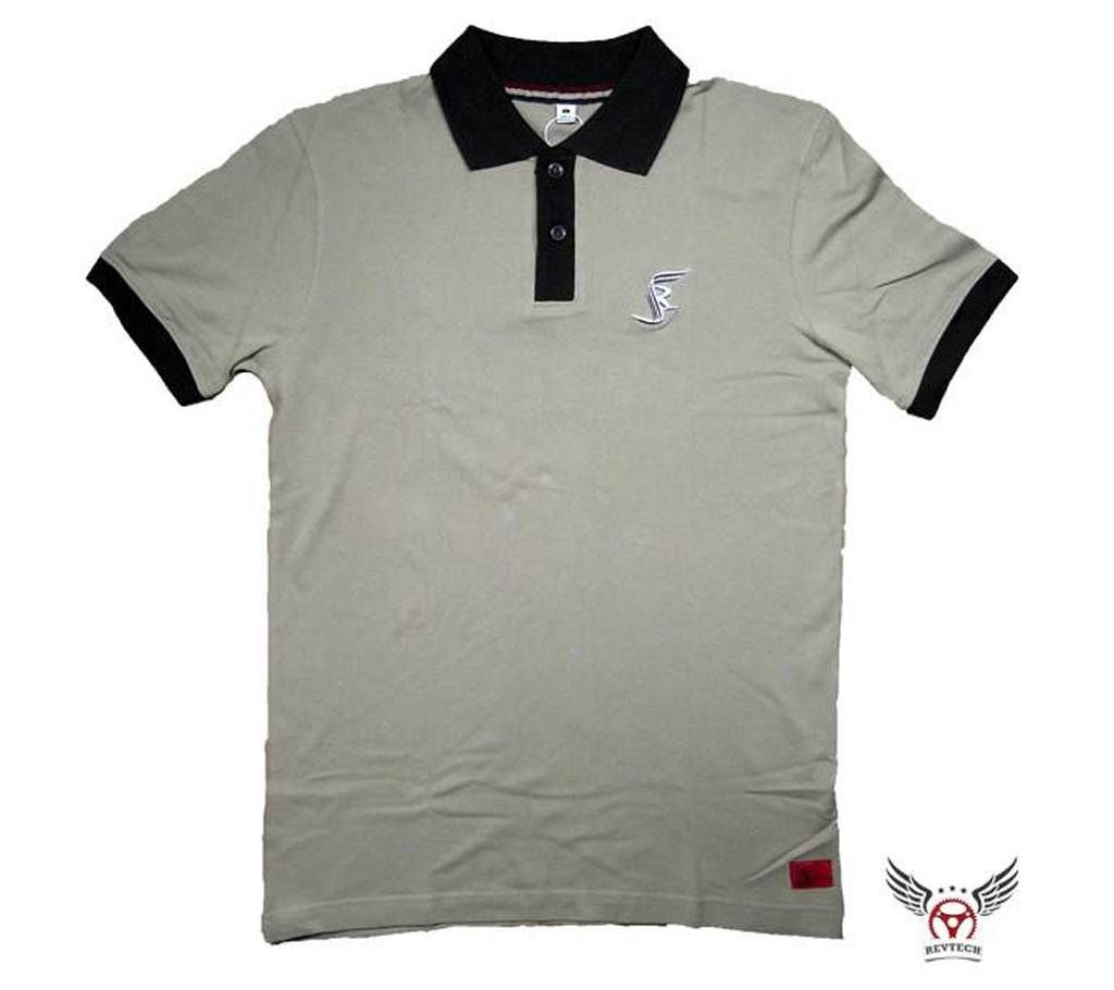Mercerised Cotton Polo Shirt Lead Grey