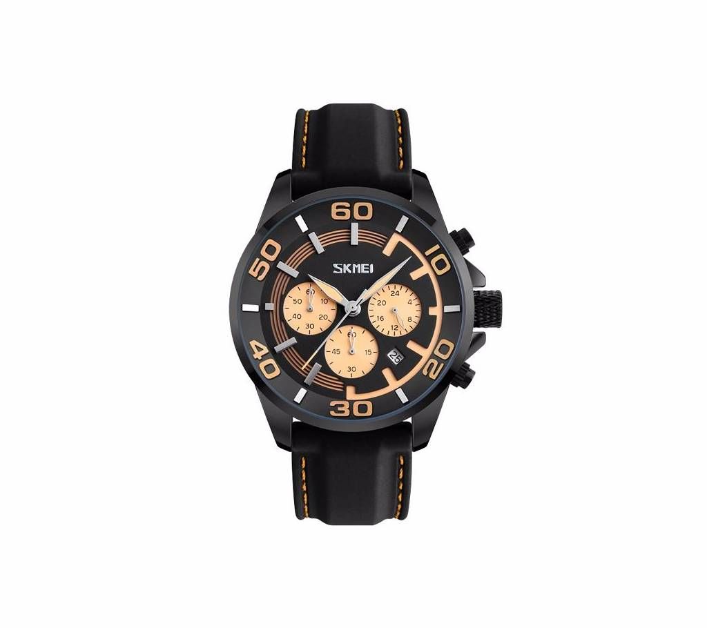 Skmei 9154 - Black Silicone Strap Chronograph Watch for Men