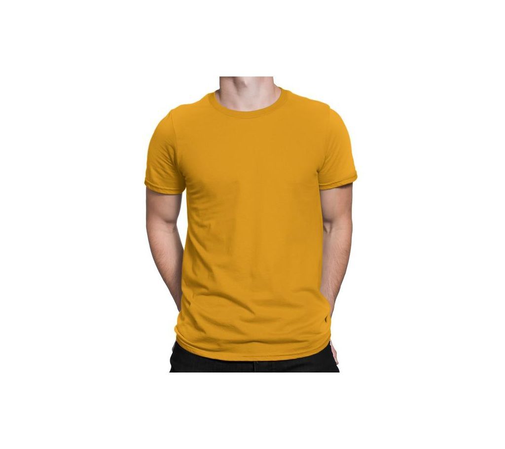 Solid Color Yellow T-Shirt