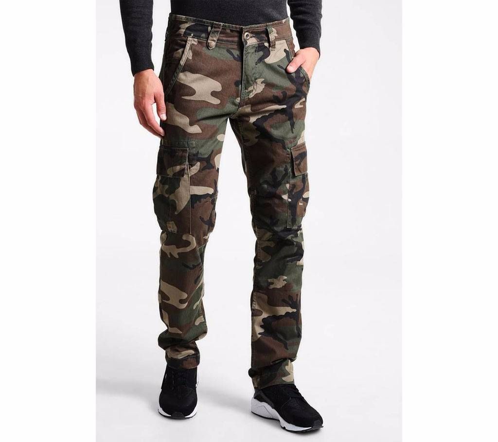 Men’s Army Print Cargo Twill Pant