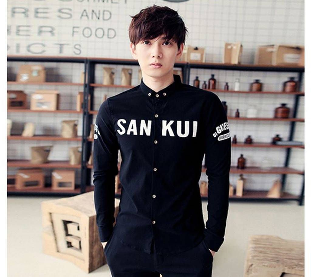 FULL SLEEVE MENS SHIRT BLACK