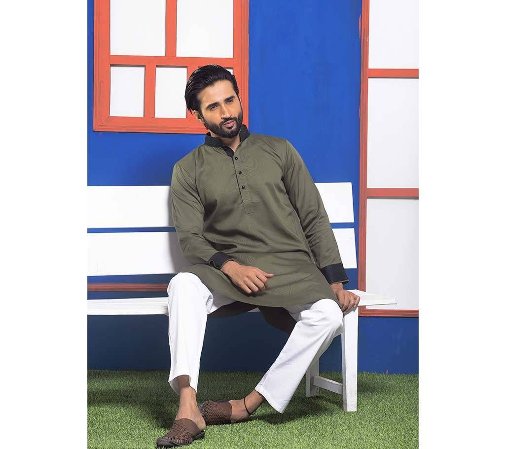 Menz Linen Semi Long Panjabi - 6