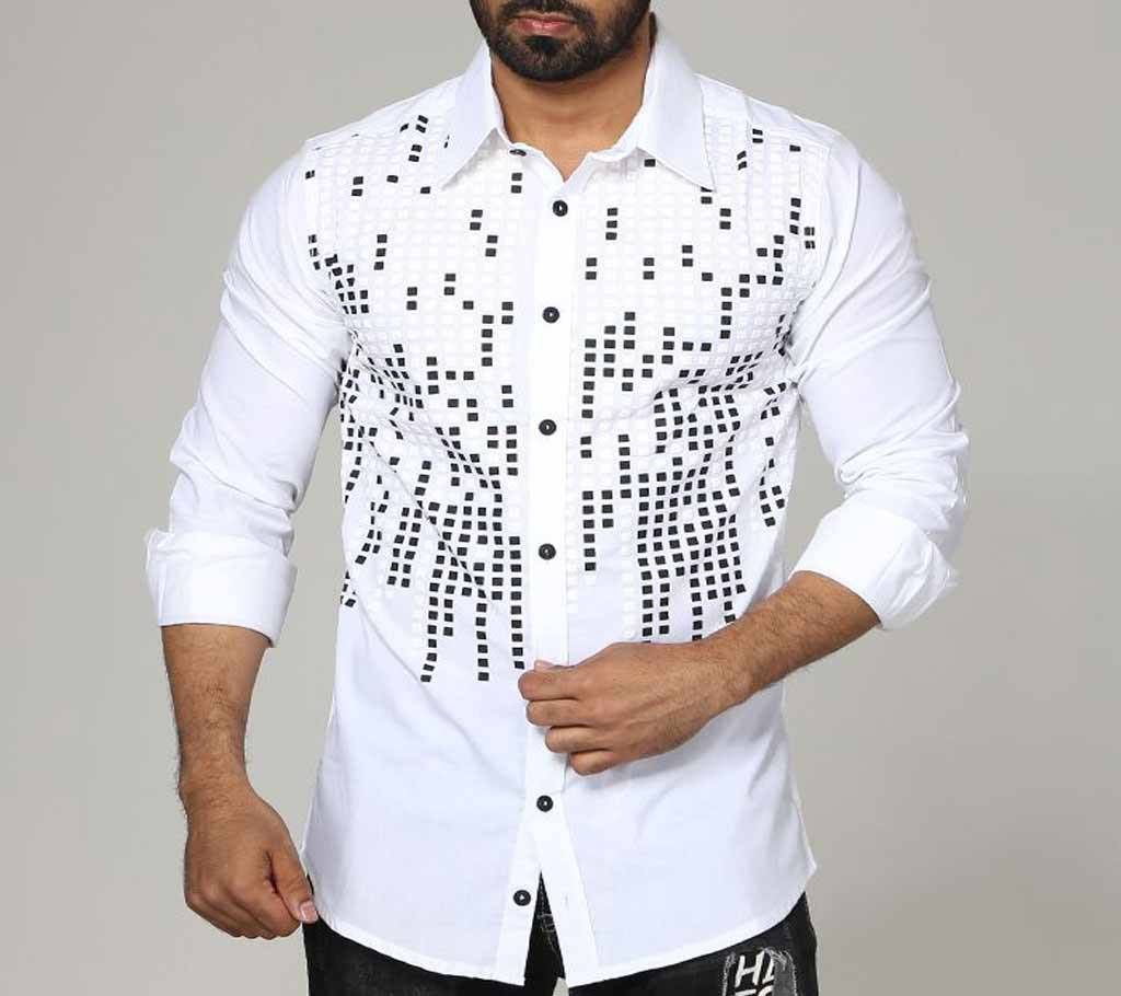 Emboss printed full sleeve Shirt