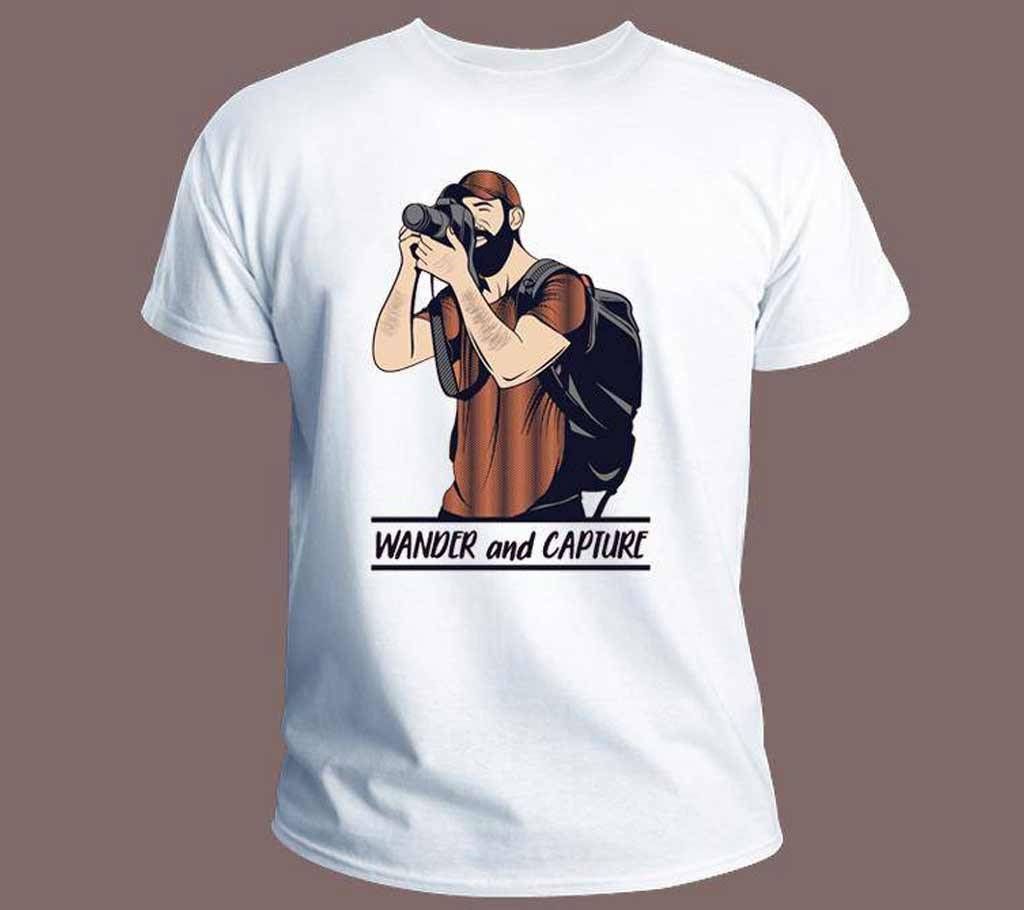Camera Capture Men's half sleeve T-shirt
