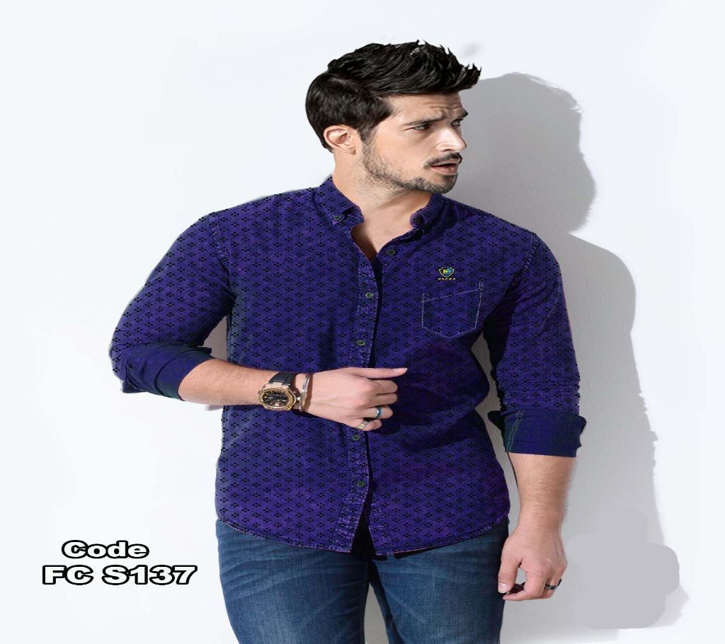 Dark Navy Full Sleeve Shirt for Men