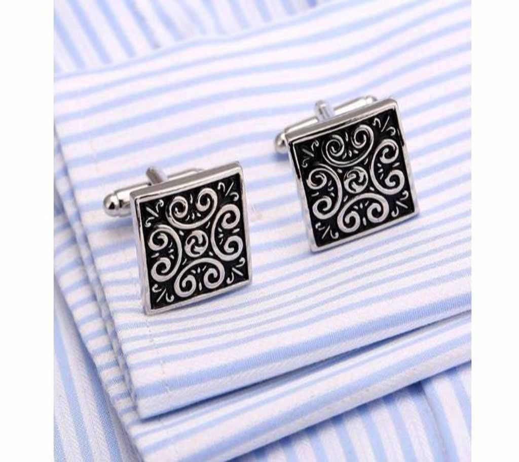 VAGULA  engrave flower Gemelos New Shirt Cufflinks