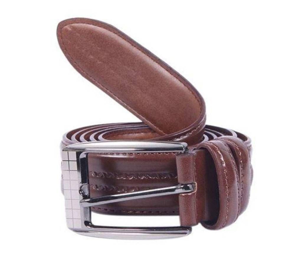 Brown Leather Belt For Men-CSB-218