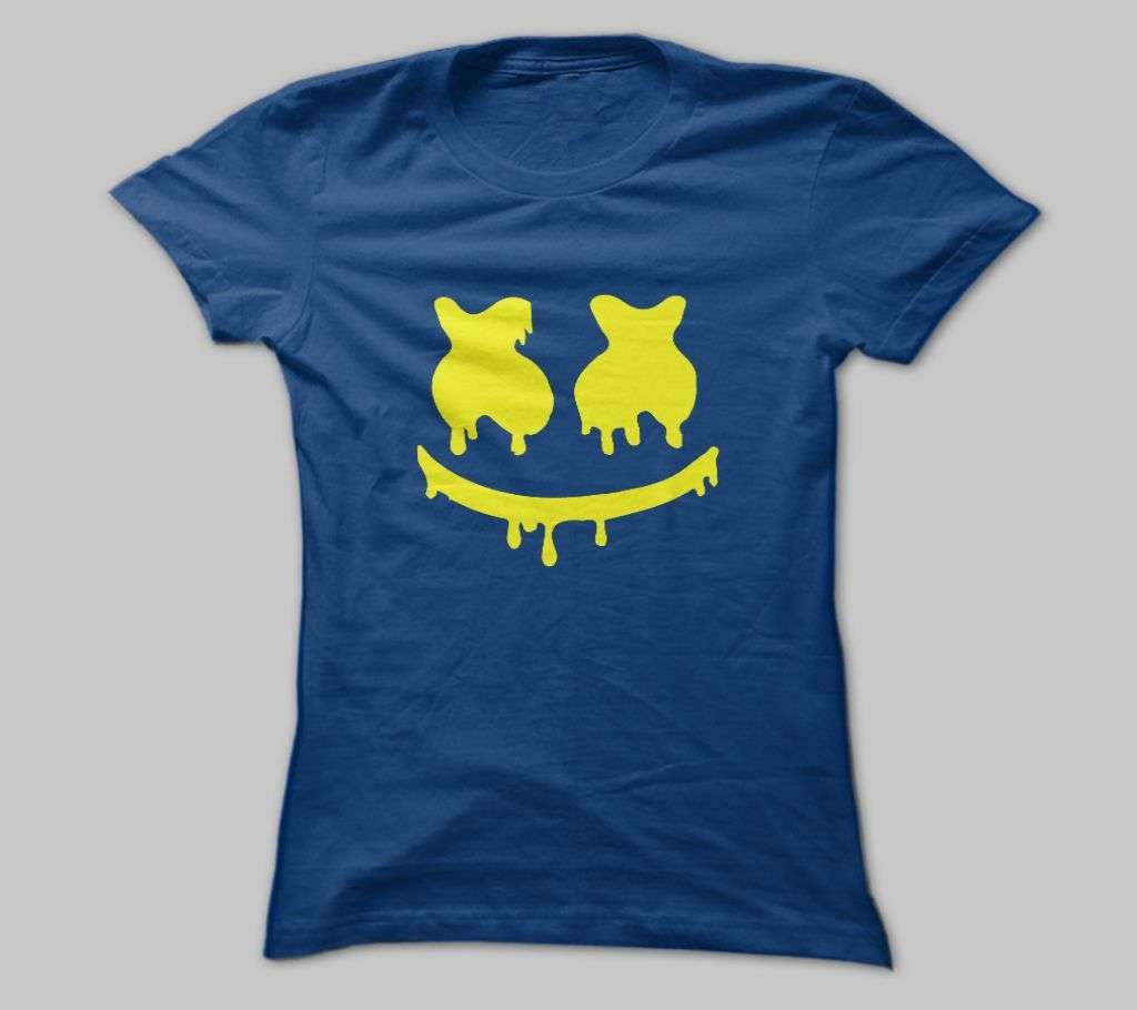 MARSHMALLOW COTTON NAVY BLUE TSHIRT FOR MEN