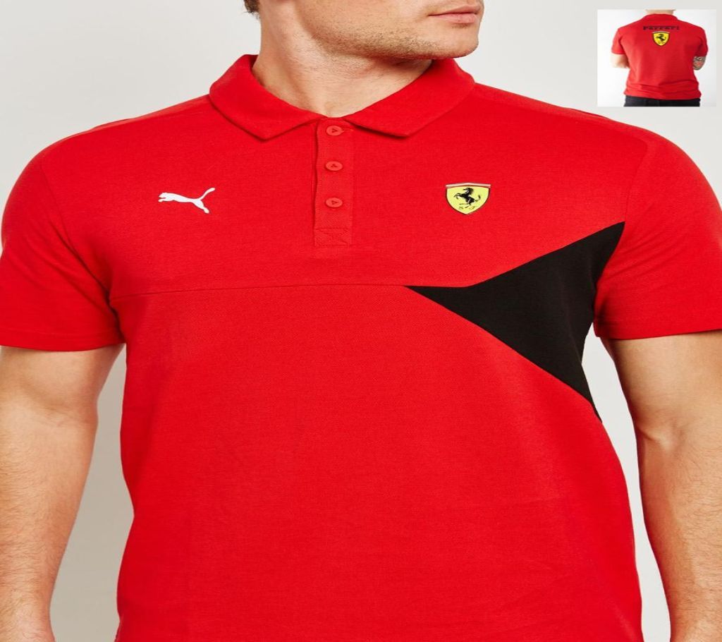 Mens Polo T-shirt Red