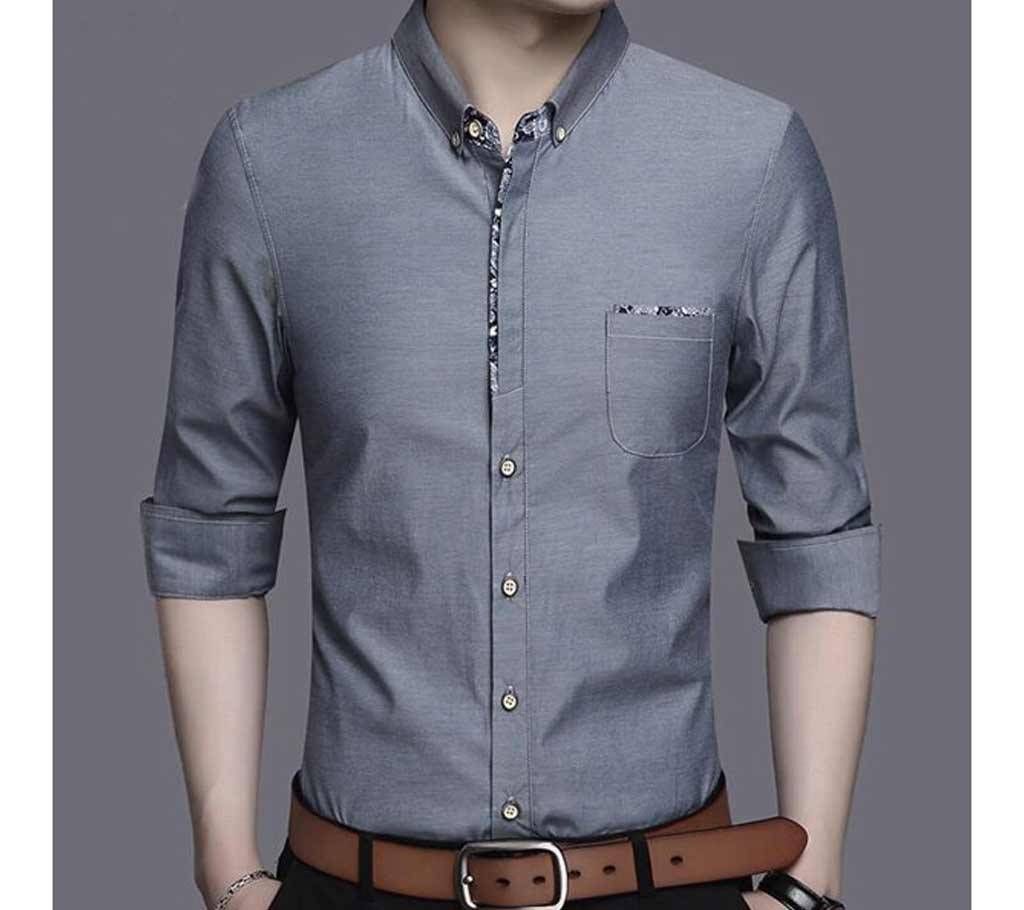 Ash Cotton Casual Full Sleeve Shirt