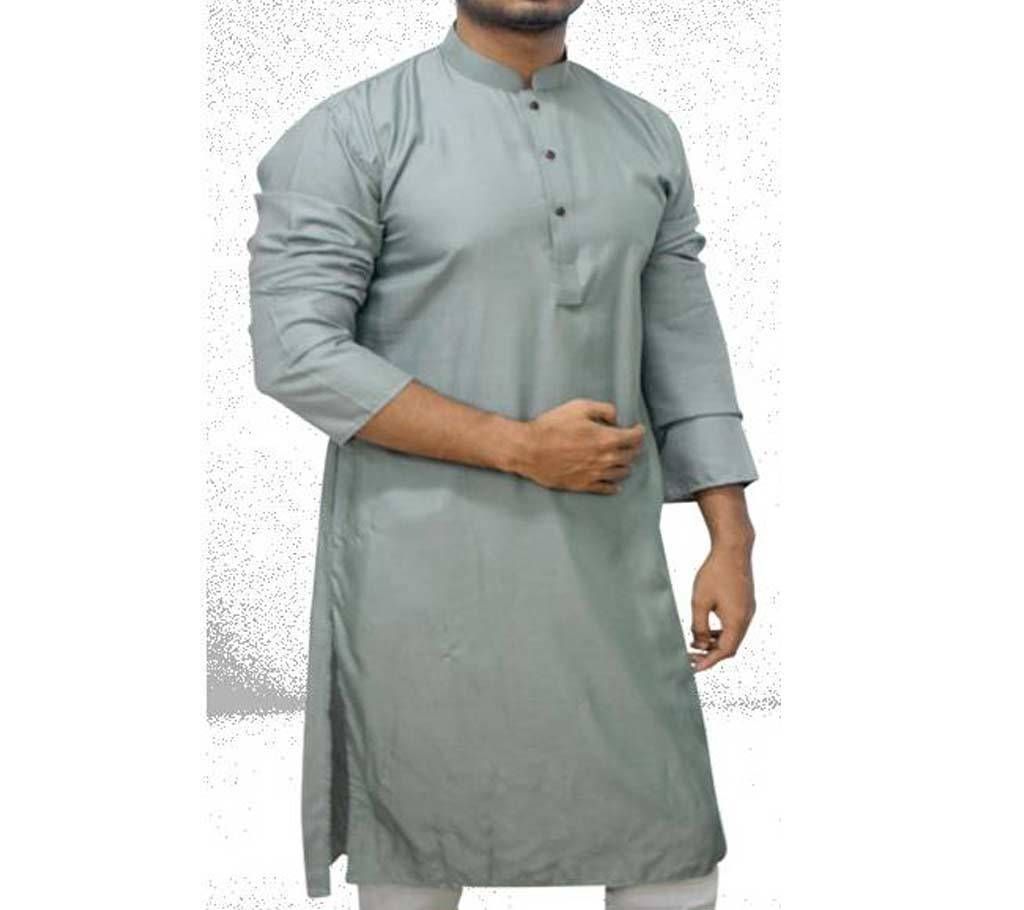 Olive printed punjabi for men