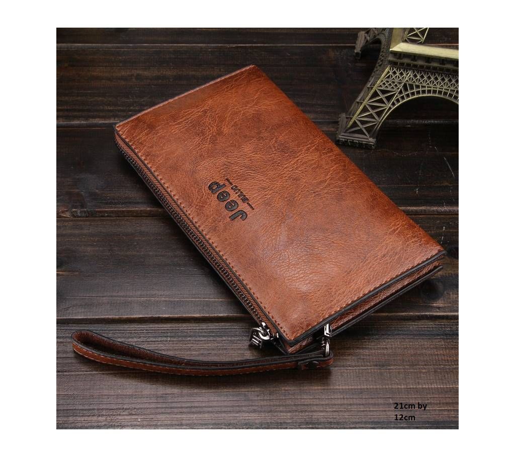 Jeep leather long shaped wallet