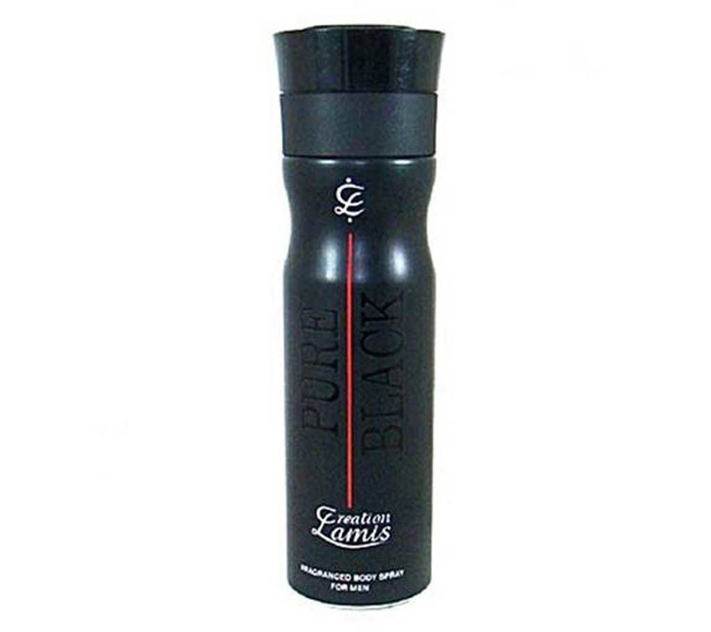 Lamis Pure Black Body Spray for Men 100ml UAE