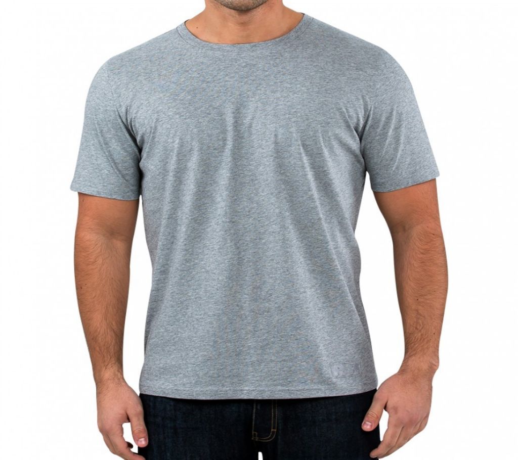 Grey Solid Color T shirt