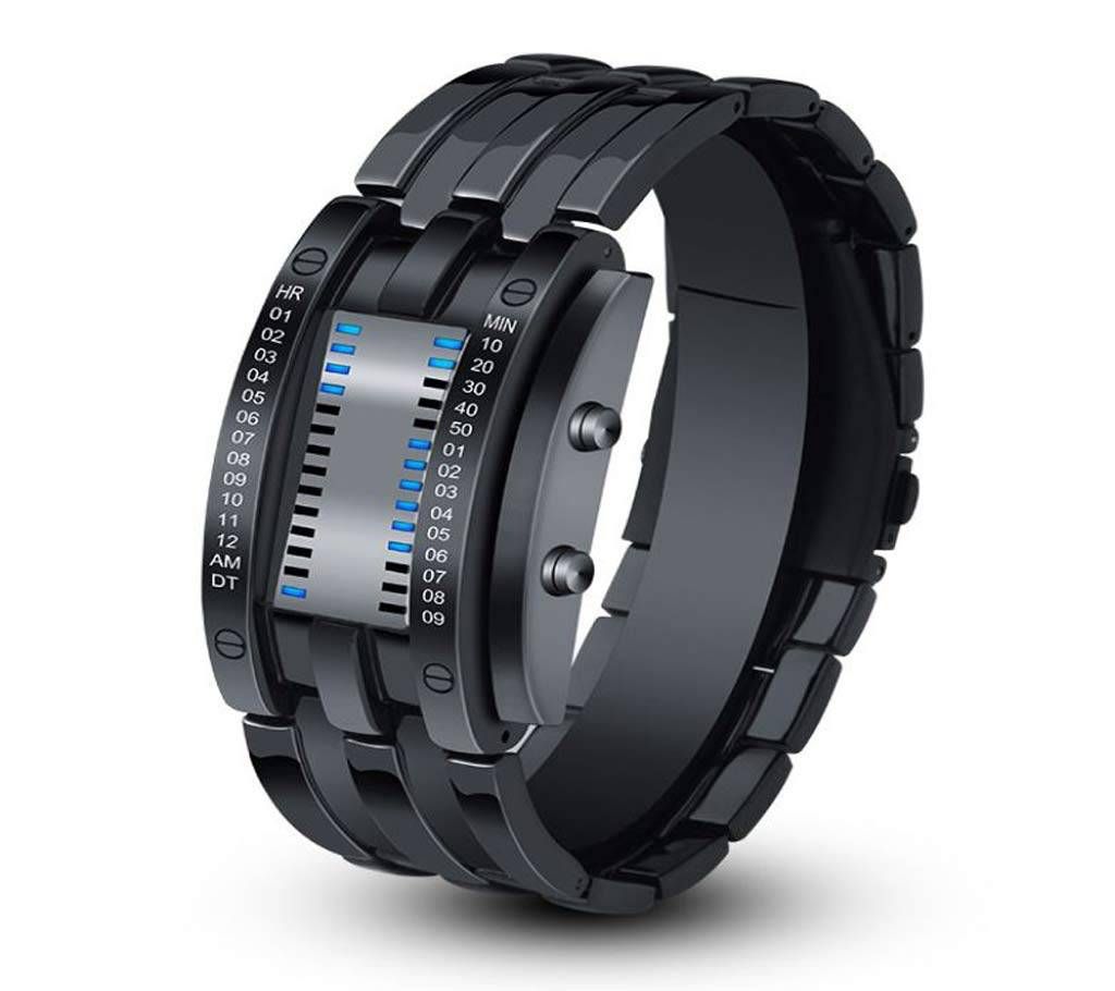 SKMEI Fashion & Casual Creative binary led bracelet watch for men