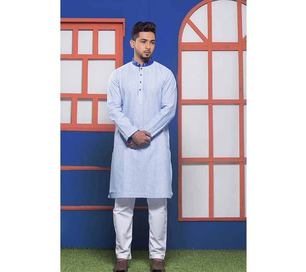 Menz Cotton Semi Long Panjabi - 7