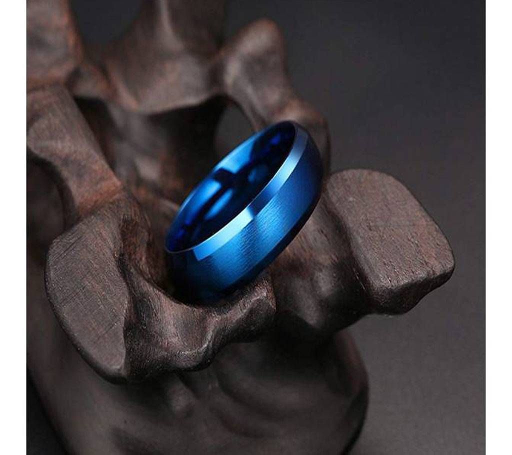 Men's Metallic Finger Ring-Blue