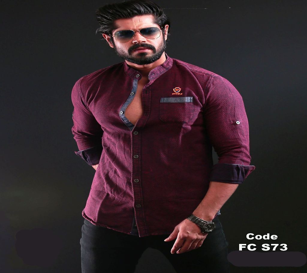 Dark Violet Full Sleeve Shirt for Men