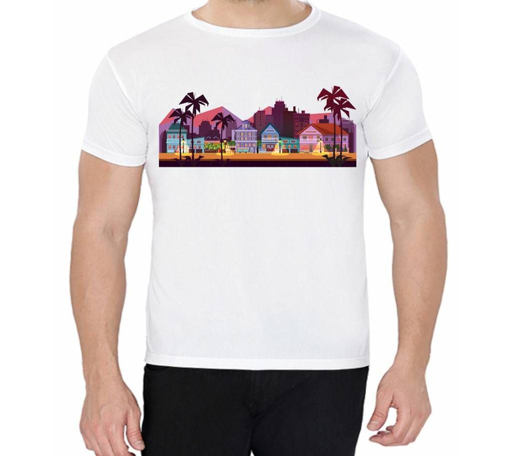 Clean City - Half Sleeve T-shirt For Men