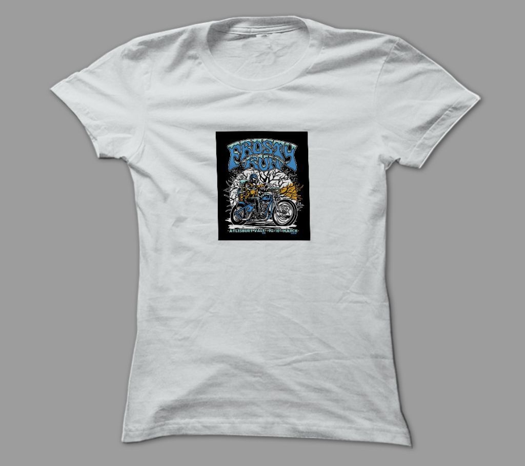 Frosty Run White Polyester T-Shirt