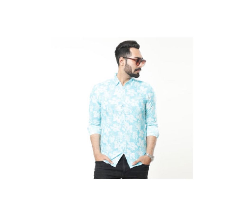 Multicolor Cotton Long Sleeve   Shirt for Men