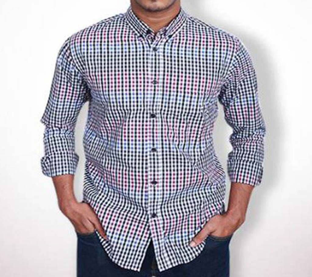 Multicolor Cotton Long Sleeve Casual Shirt For Men