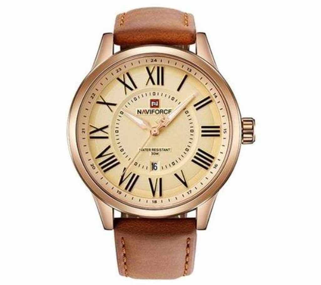 NF9126 - Brown Leather Analog Watch