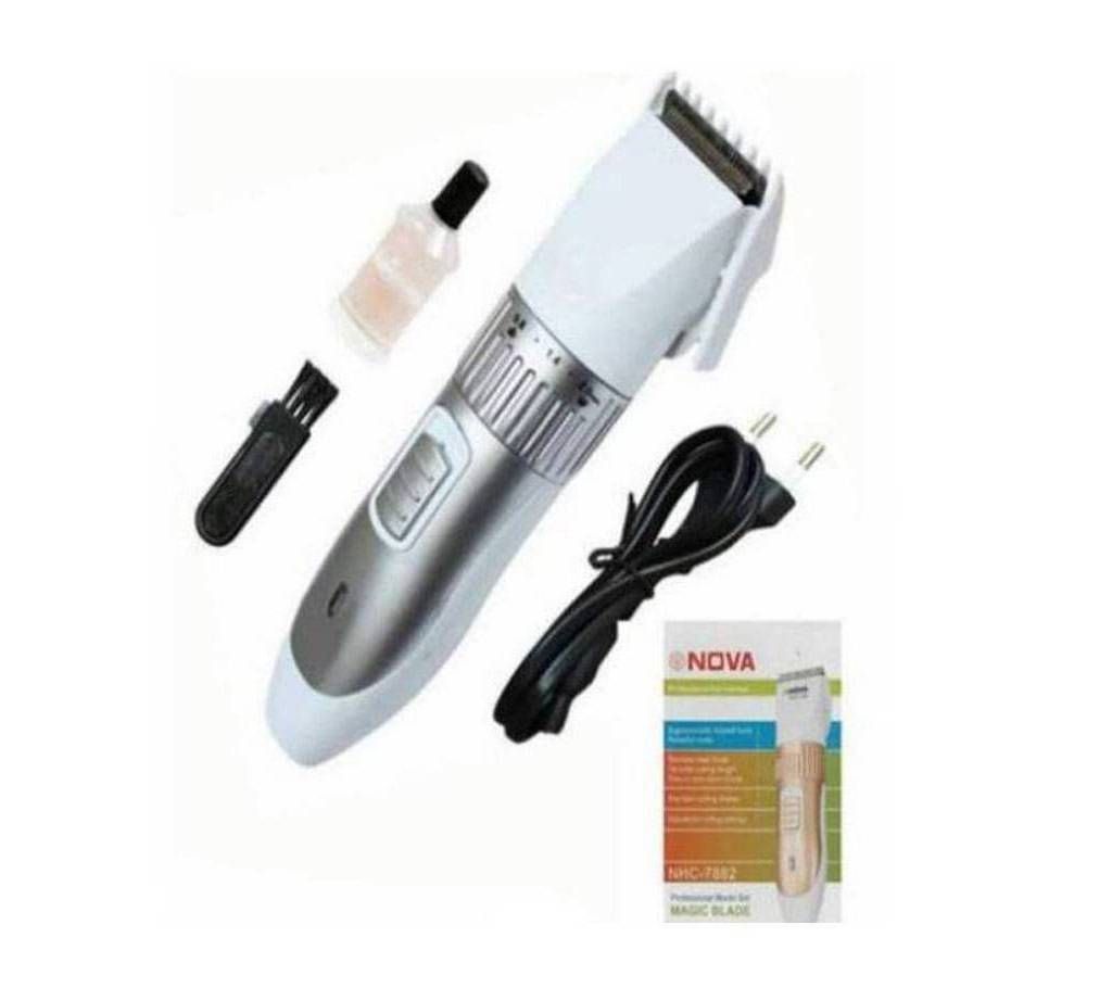 NHC-7882 Rechargeable Steel Hair Trimmer - White
