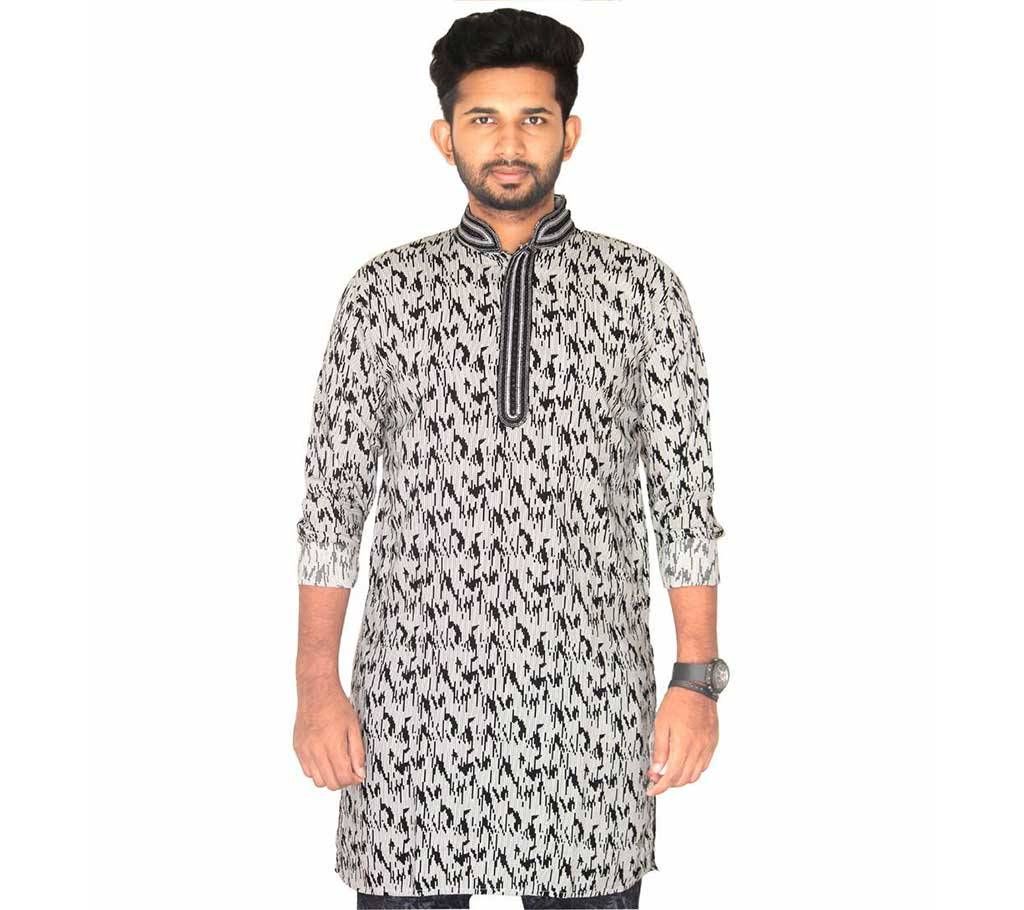 Linen semi long punjabi 