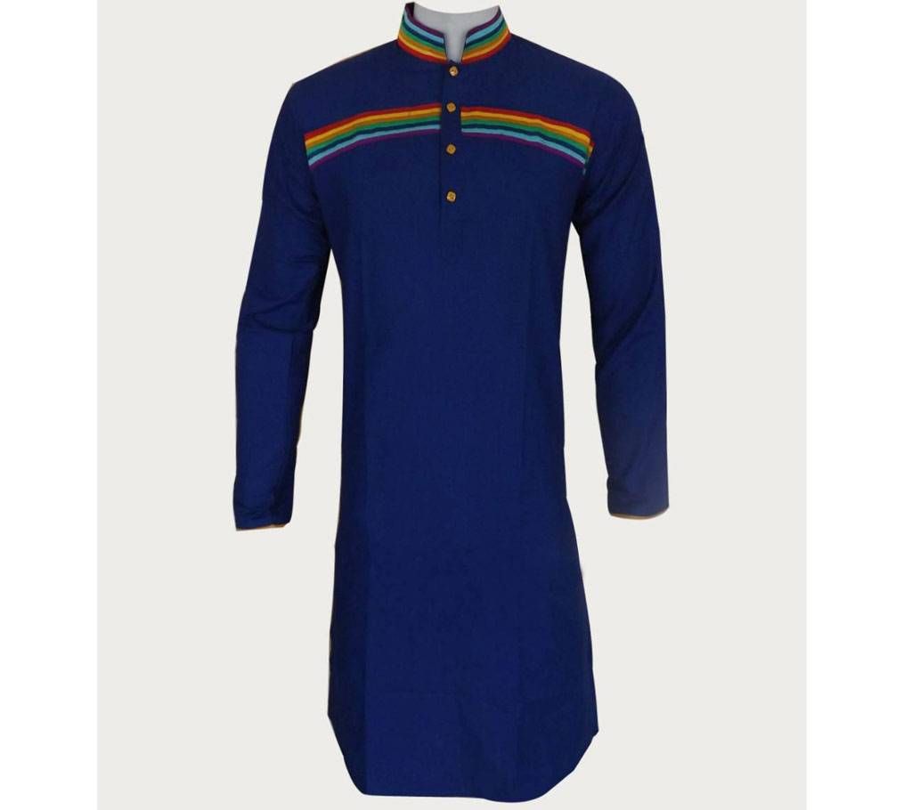 Fancy Cotton Panjabi Blue HDEBL001