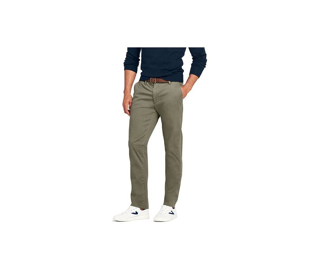 Olive Color Slim Fit Chino Gabardine Pant for Menz 