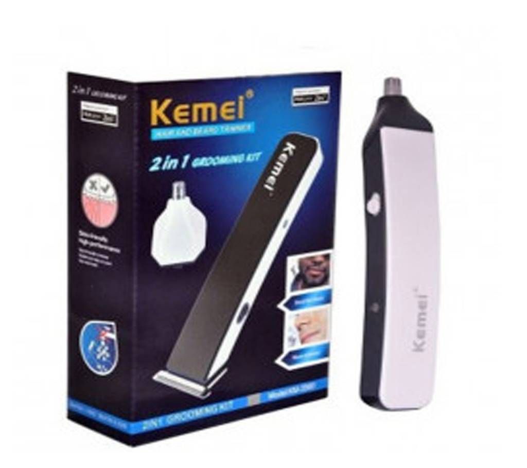 Kemei KM-3560 2 in 1 Hair Trimmer & Nose Trimmer