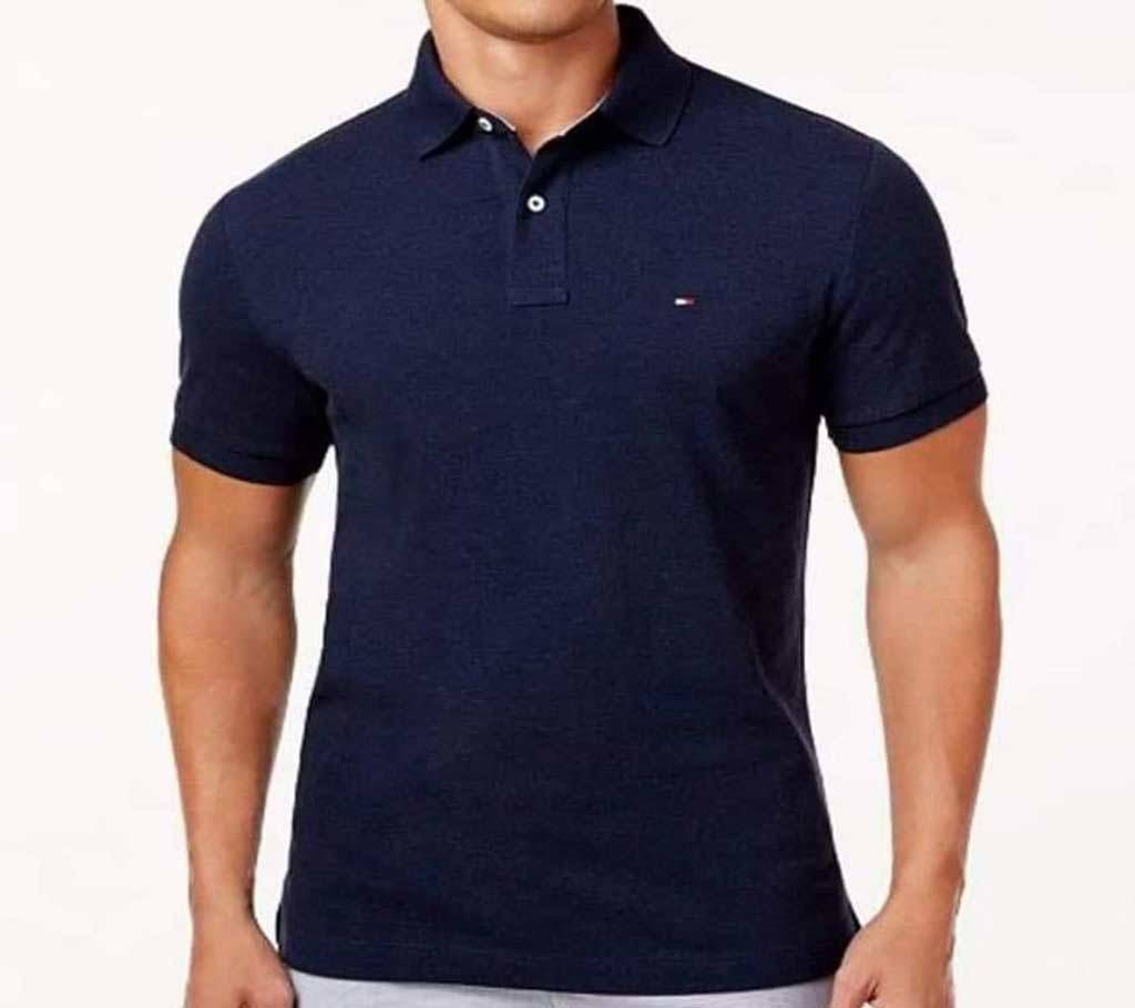 navy blue cooton polo t shirt for mens