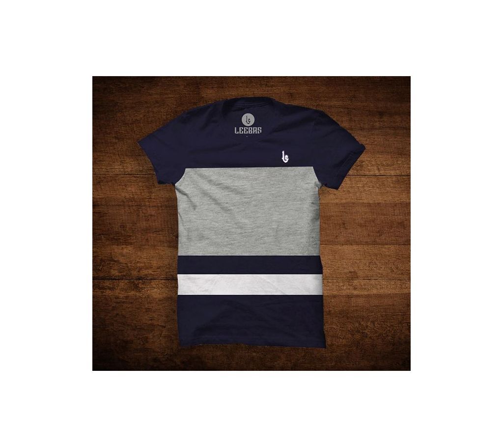 Navy & Grey Men Casual T-Shirt - LB 62 - LBS