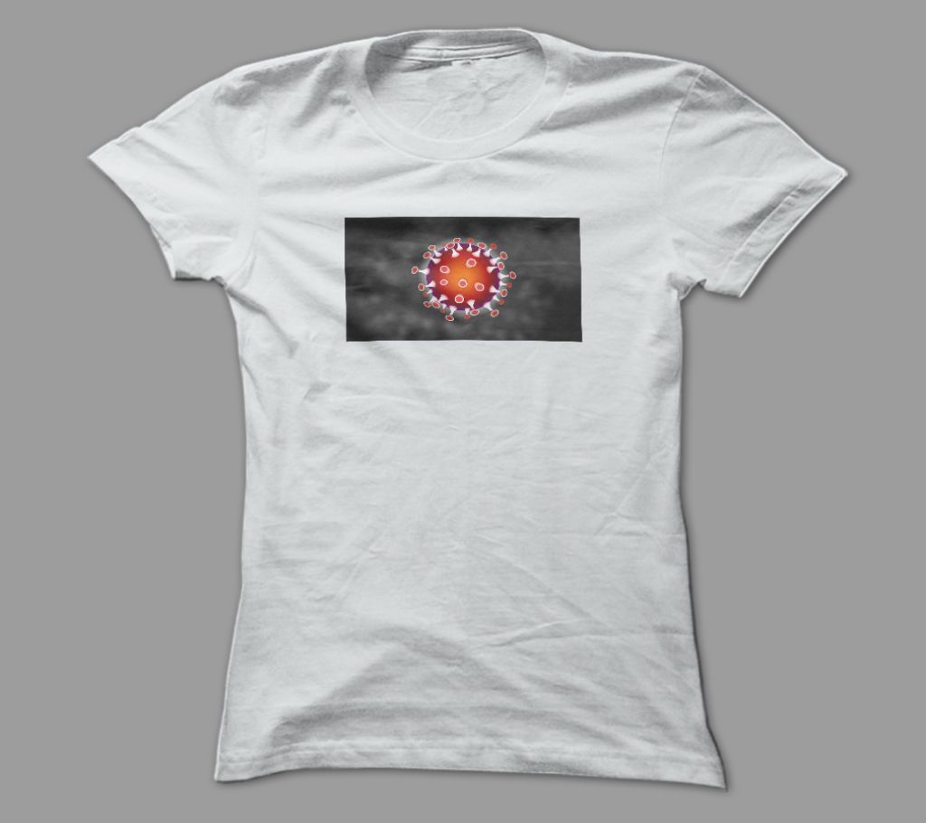 The Novel Corona White Polyester T-Shirt
