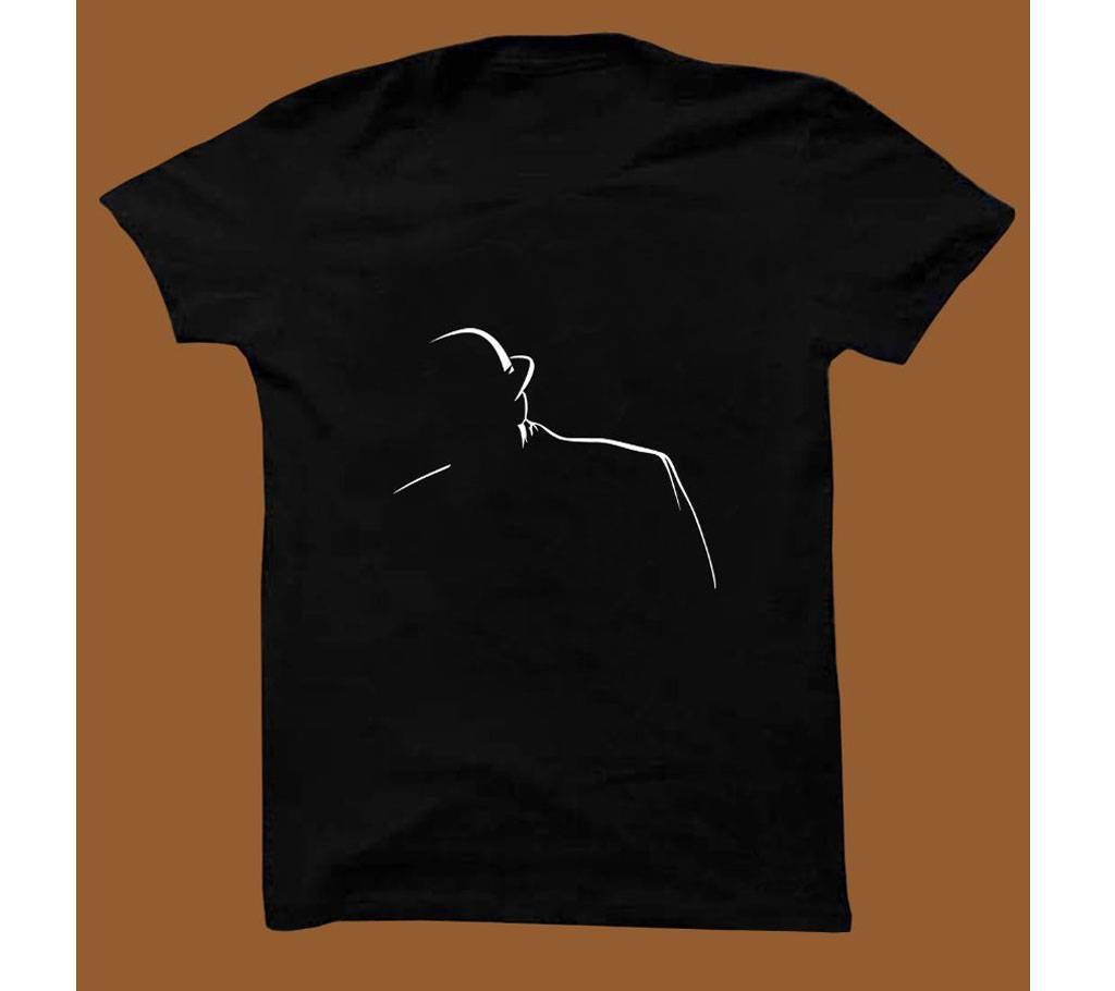 Black Cotton Short Sleeve T-Shirt for Men BTS010